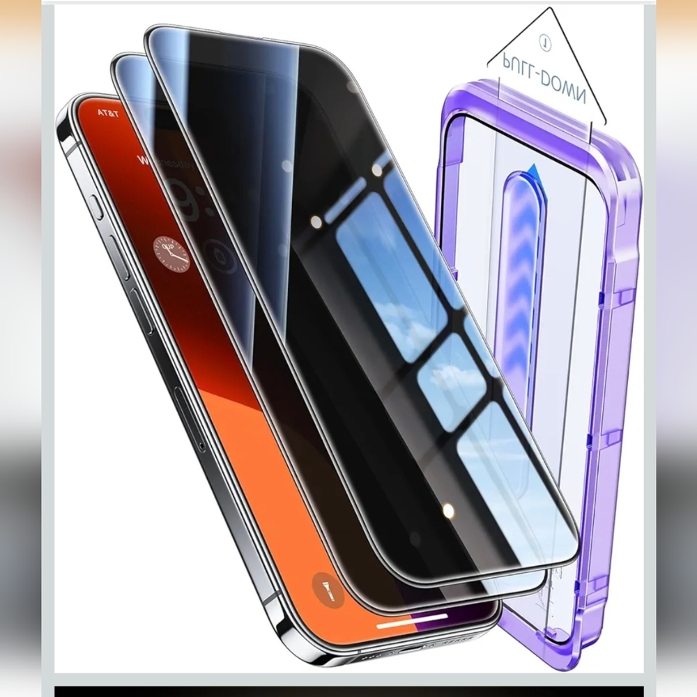 NIB OPXYL 9H+ Glass for iPhone 15 Pro Max Privacy Screen Protector (2 Pack)